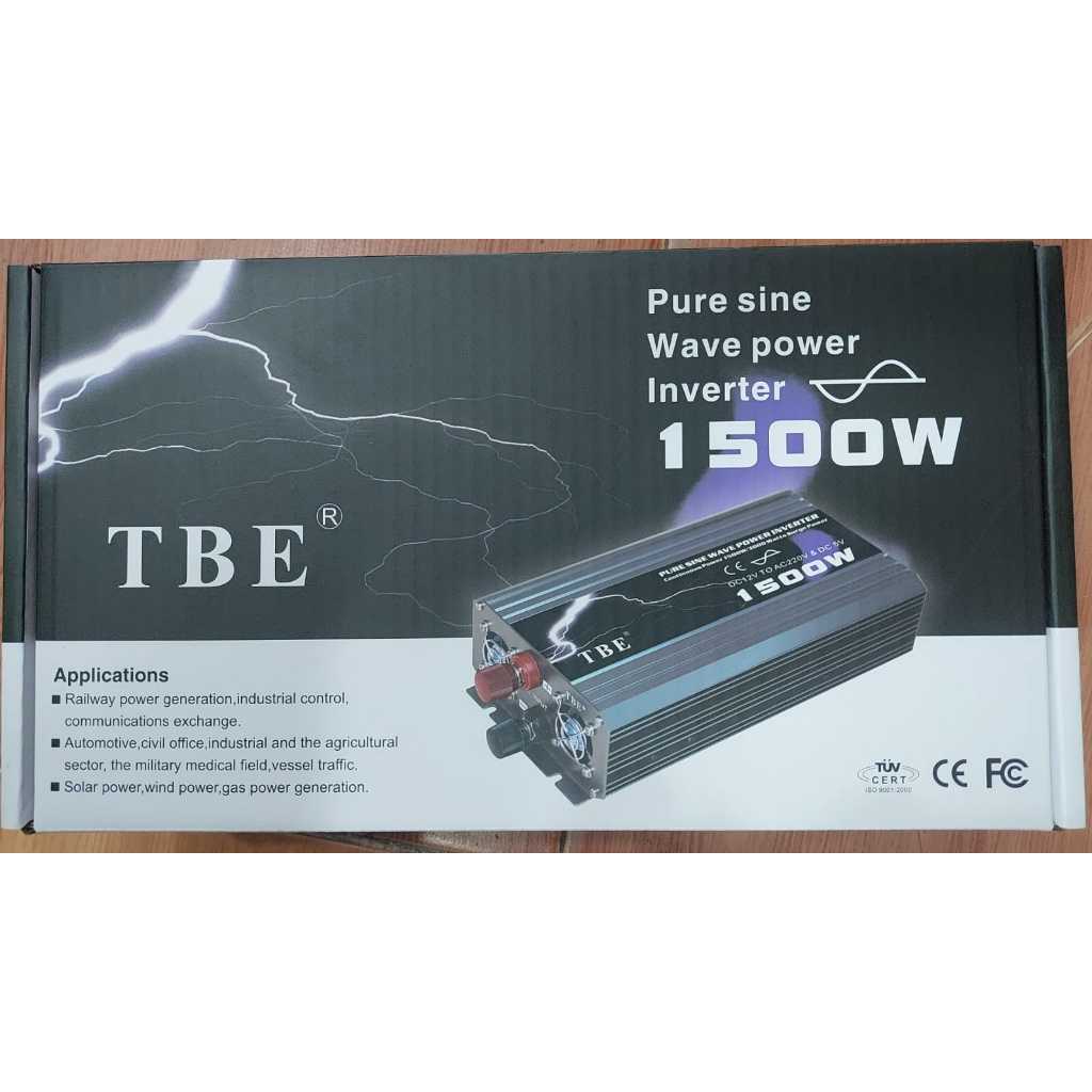 Power Inverter TBE Pure Sine Wave 1500w 12 volt PSW 1500 watt 1500watt PSW