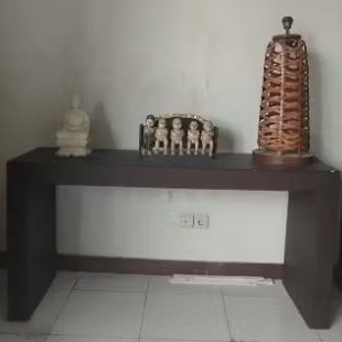 Meja Panjang Kayu Jati Black