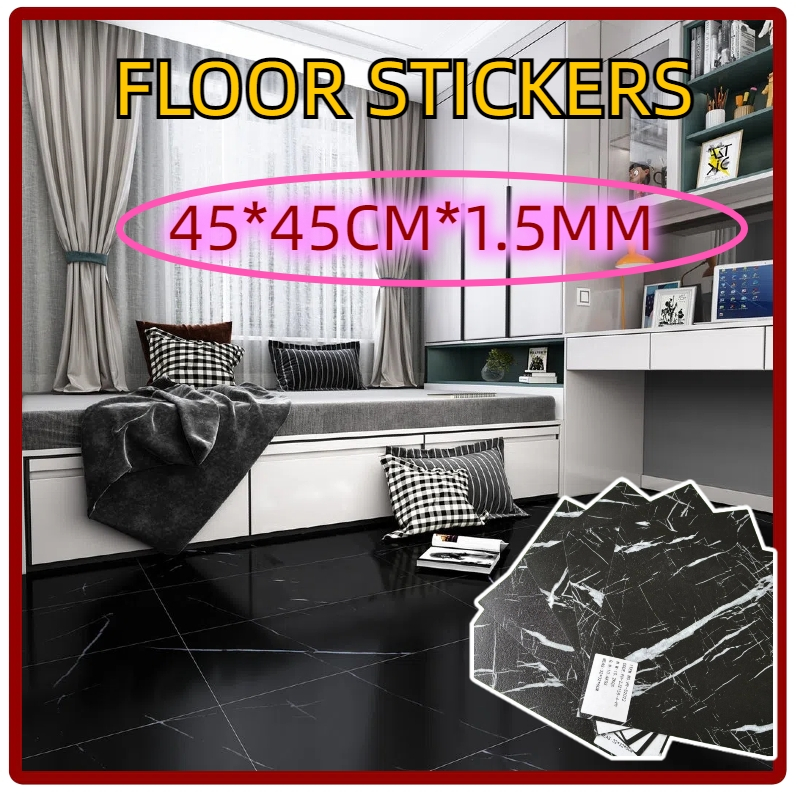 5/10/20PCS Vinyl Lantai Marbel (45 x 45 cm) / Vinyl Sticker Lantai Marmer Granit / Stiker Lemari Mar