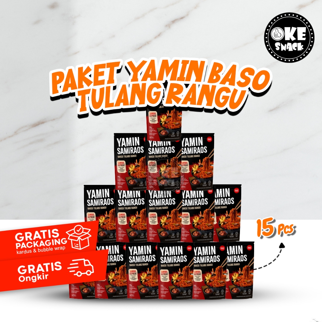 

Paket Bundling Reseller Sami Raos Yamin Baso Tulang Rangu Samiraos Isi 15 pcs