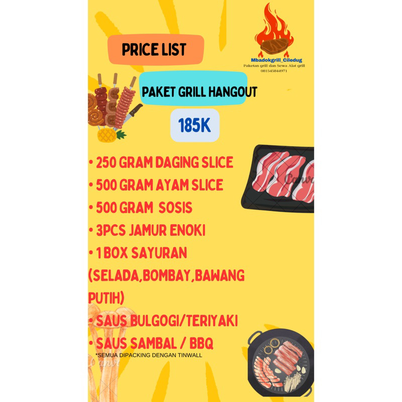 

PAKET GRILL MURAH (PAKET HANGOUT)