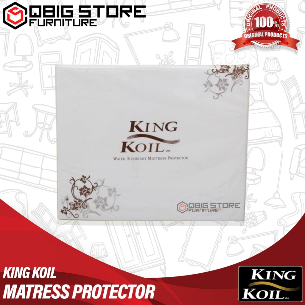 KING KOIL Mattress Protector Fitted Waterproof / Cover Matras Kasur