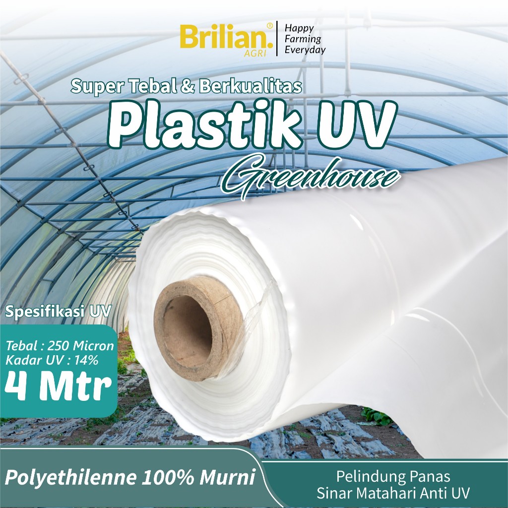 BRILIAN - Plastik UV Lebar 4 Meter Tebal 250 Micron 14%