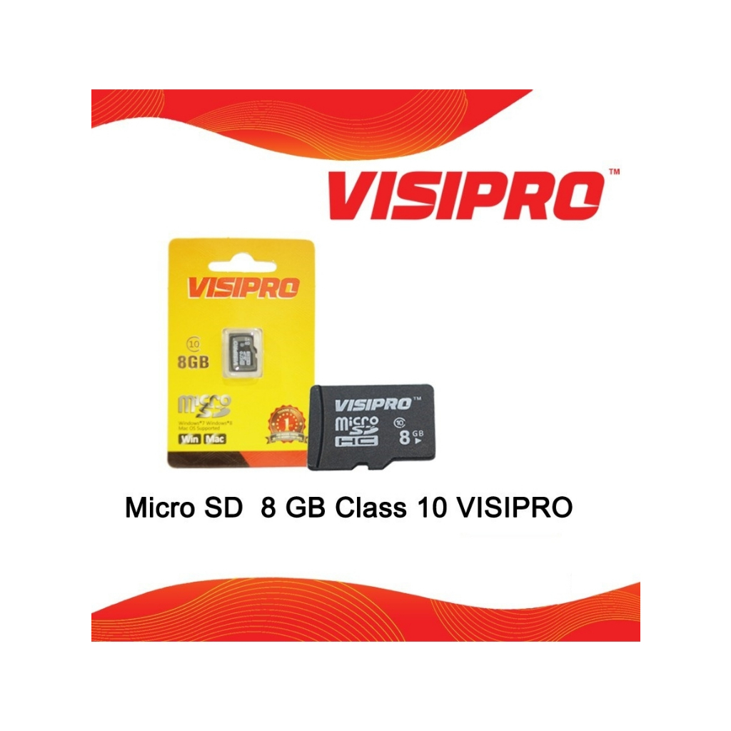 MICRO SD 8GB CLASS 10 VISIPRO