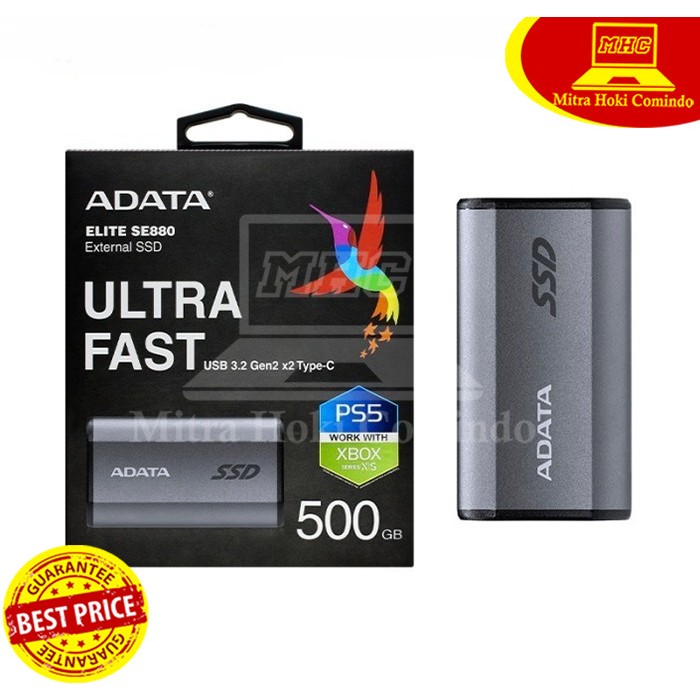 SSD EKSTERNAL ADATA 500GB SSD PORTABLE ADATA SE880 500GB