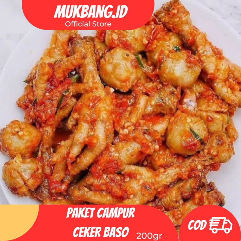 

mukbang.id- Ceker Bakso Mercon Paket Campur Pedas Ekstra 200gr