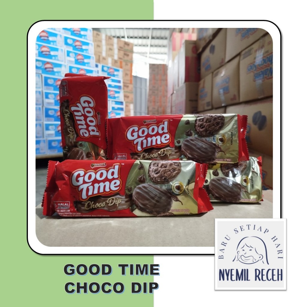 

Good Time Choco Dip 71Gr Kukis Lapis Coklat Nikmat