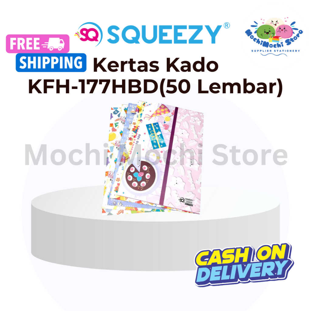 

1 PACK/50 LEMBAR Kertas Kado KFH-177HBD | Ukuran 65CMX50CM/70GSM (TEBAL) | Bungkus Kado Berkarakter | Wrapping Paper