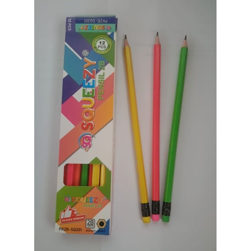 

pensil polos 2B merk SQUEEZY (1Pcs)