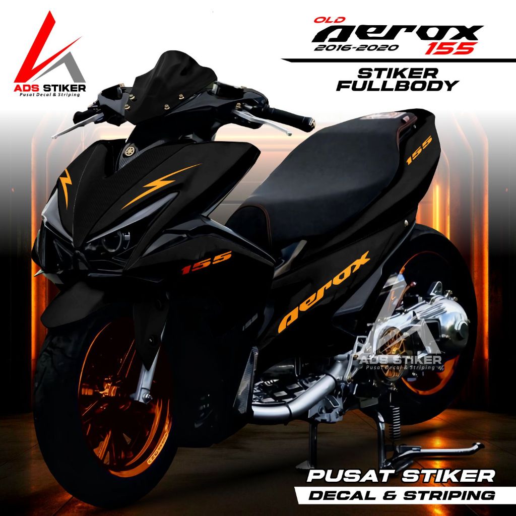 Decal Aerox 155 Old Full Body - Stiker Motor Aerox 155 Old Full Body Motip Polos List 1