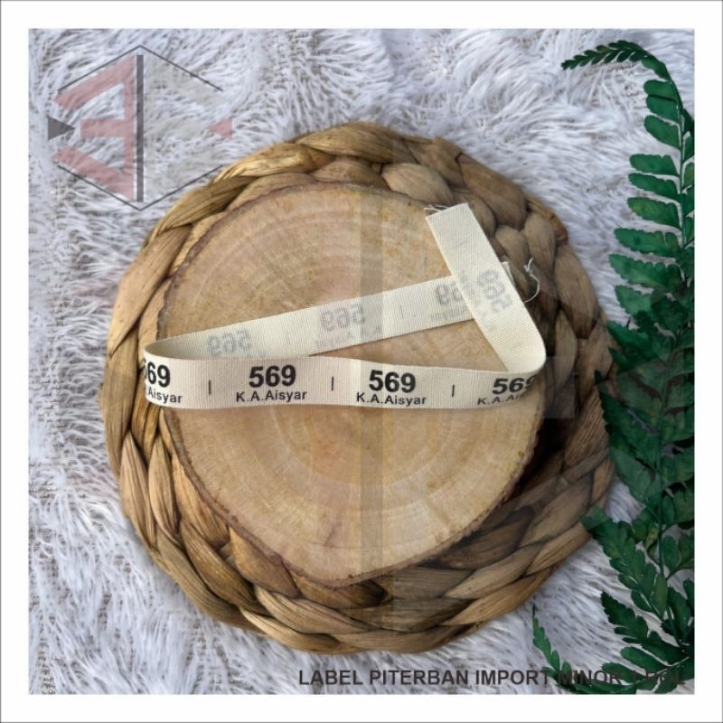 

LABEL PITERBAN LEMBUT (panjang 100 meter) label baju/label pakaian/ free desain
