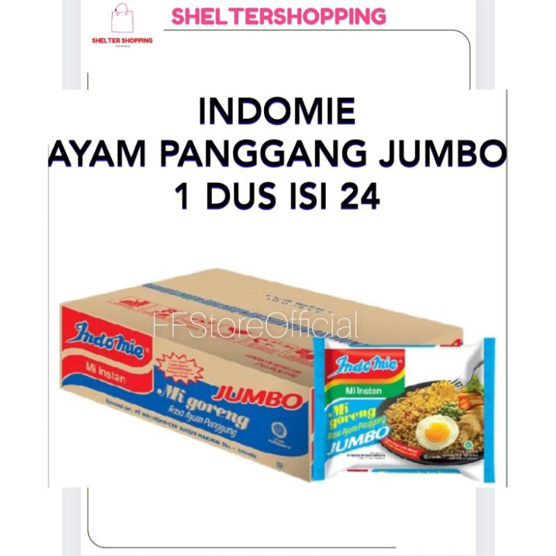 INDOMIE Mie Goreng Ayam Pgg JUMBO 1 Dus isi 24 Bks