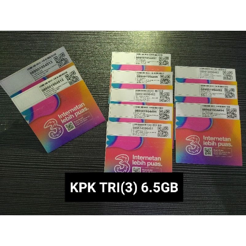 PERDANA KPK TRI (3) Isi Kuota 6.5GB SEGEL