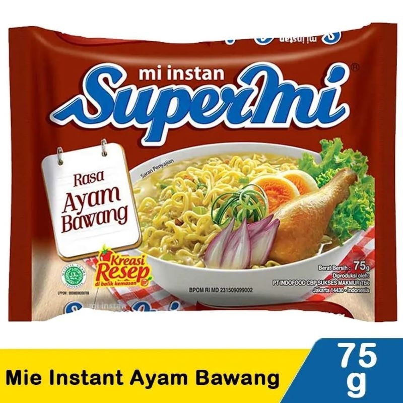 

Supermi Mie Instant Ayam Bawang 75g