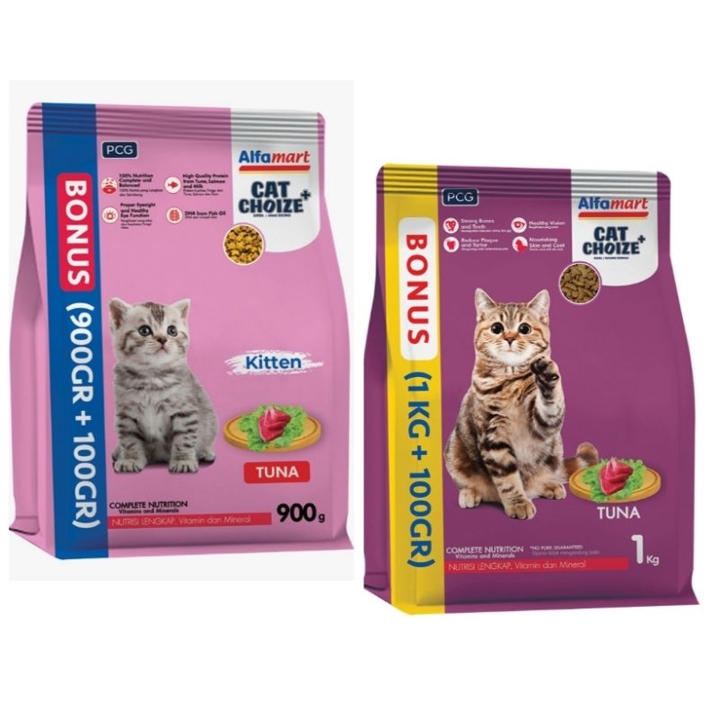 jumbo Cat Choize+ Alfamart Kitten Adult Makanan Kucing Kering Tuna Bag 1 kg