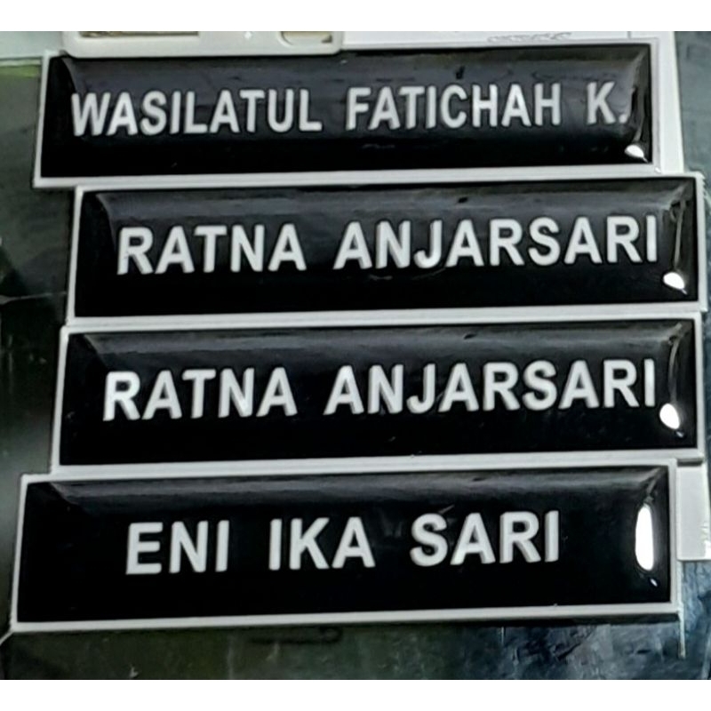 

kirim instan Nametag dada akrilik resin guru tni asn sekolah dll