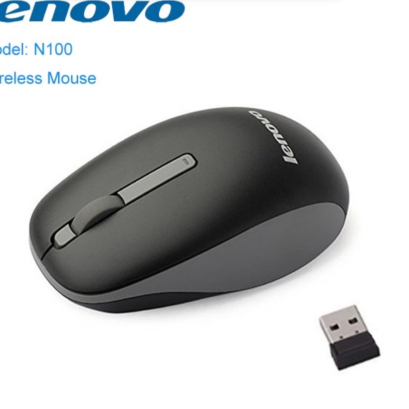 Terbaru Lenovo N1 mouse wireless gaming 24G orinal dengan ReceiverUsb 16DPIwireless mouse Lenovo N1