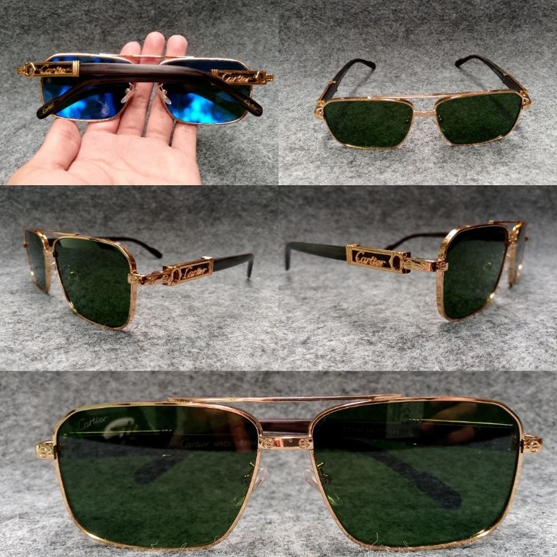 KACAMATA CARTIER KAYU Trend Fashion Vintage Sunglasses