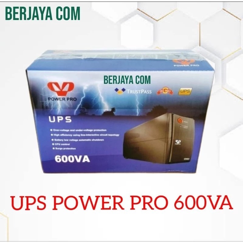 Ups Power Pro 600va - Ups Komputer - Baterai Penyimpan Arus