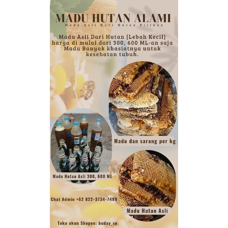 

Madu Hutan Asli Murni Alami 300 ML