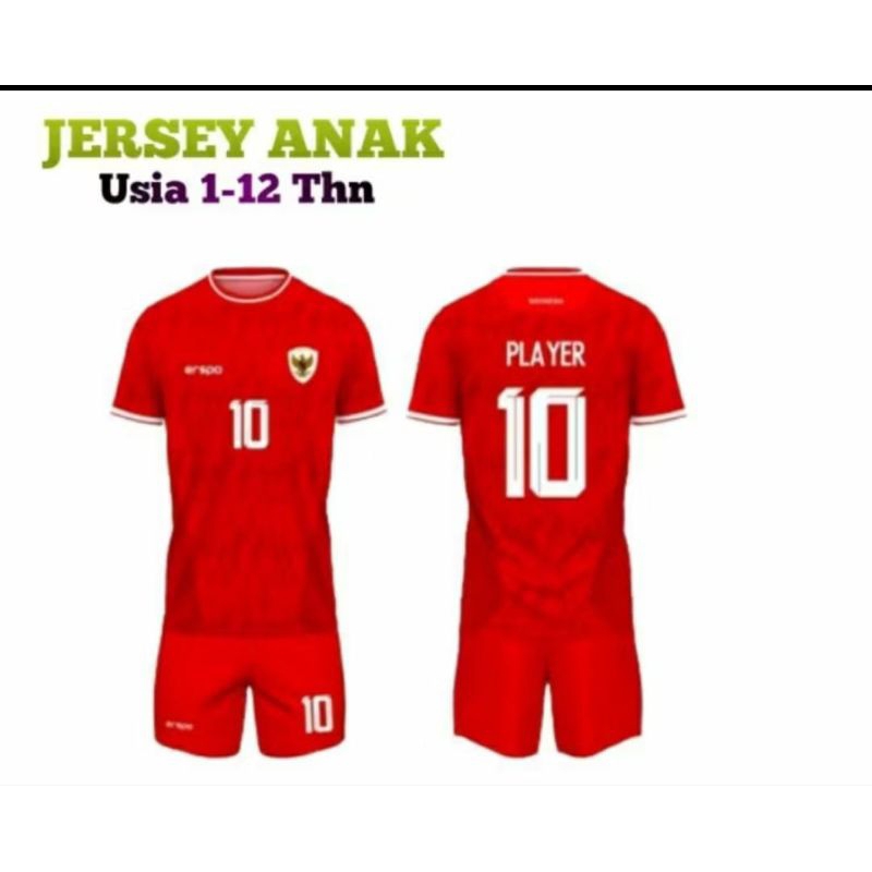 setelan JERSEY ANAK TIMNAS Piala dunia // kaos bola anak laki-laki || baju bola cowo cewe 2 - 12 tah
