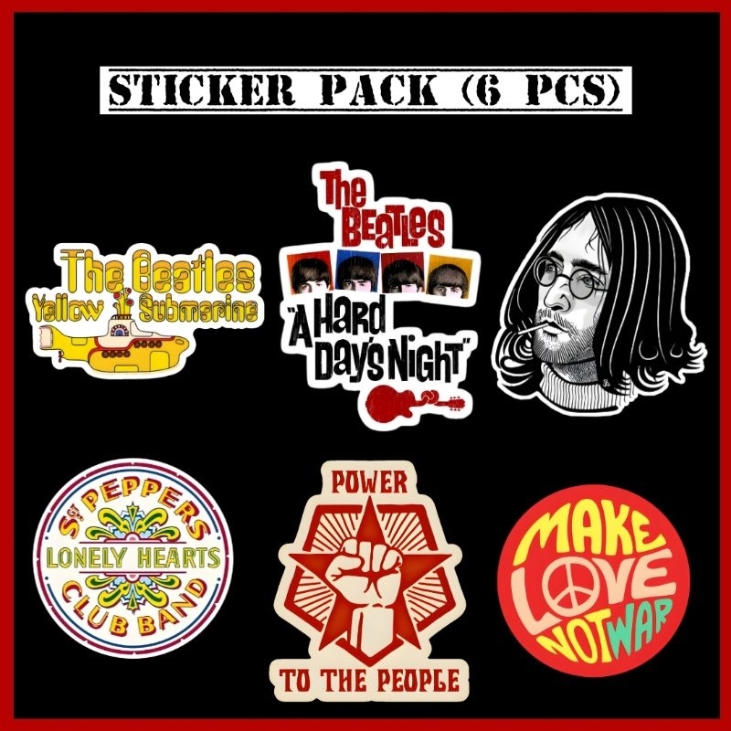 

STICKER PACK "THE BEATLES" (6 pcs)