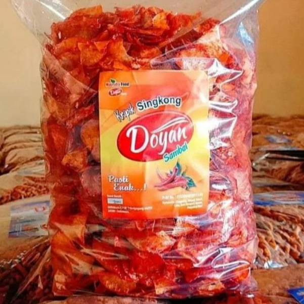 

Keripik Singkong Balado Pedas DOYAN 250 gram khas Minang Bumbu Sambal Melimpah