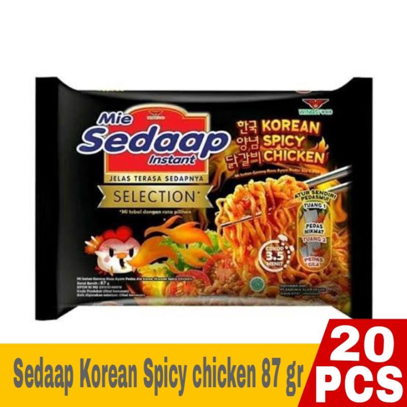 

MIE SEDAAP KOREAN SPICY CHICKEN 87 G isi 20 Pcs