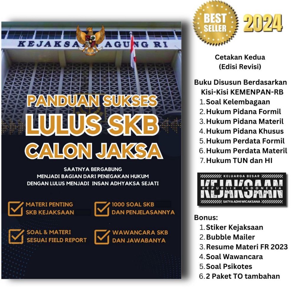 KODE C58Q BUKU SUKSES CPNS CALON JAKSA KEJAKSAAN RI 224 SKB CALON JAKSA 2O24