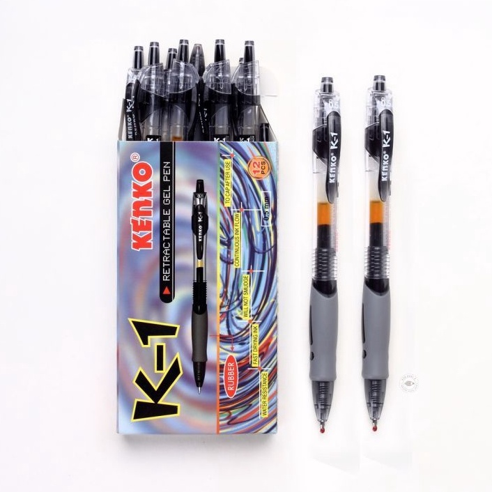 

KODE X26I KENKO Bolpen kenko K1 Hitam dan Biru set 12pcs Gelpen