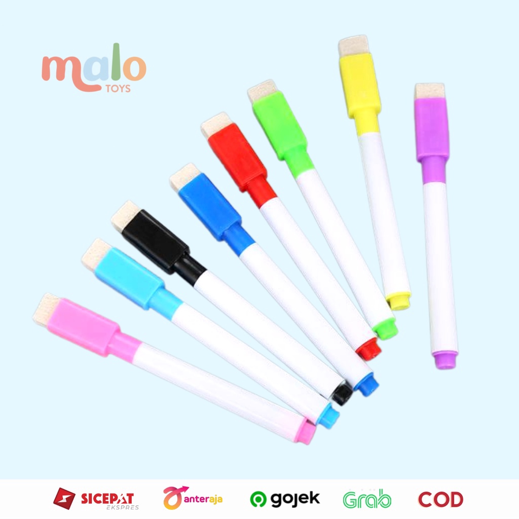 

Voucher 1 Untuk Berikutnya 1 Set 8pcs Wipe And Clean Spidol Warna Warni Dan Penghapus 8 pcs Spidol Keterampilahn Anak Latihan Menulis Malo Toys A67