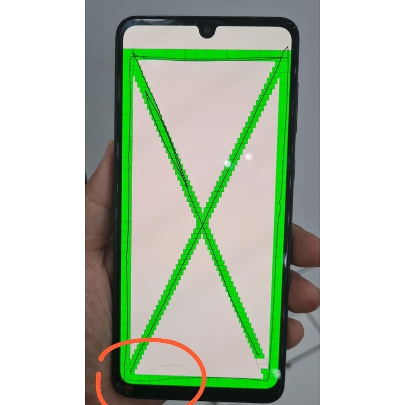 Lcd + frame Samsung A33 Original Copotan minus retak