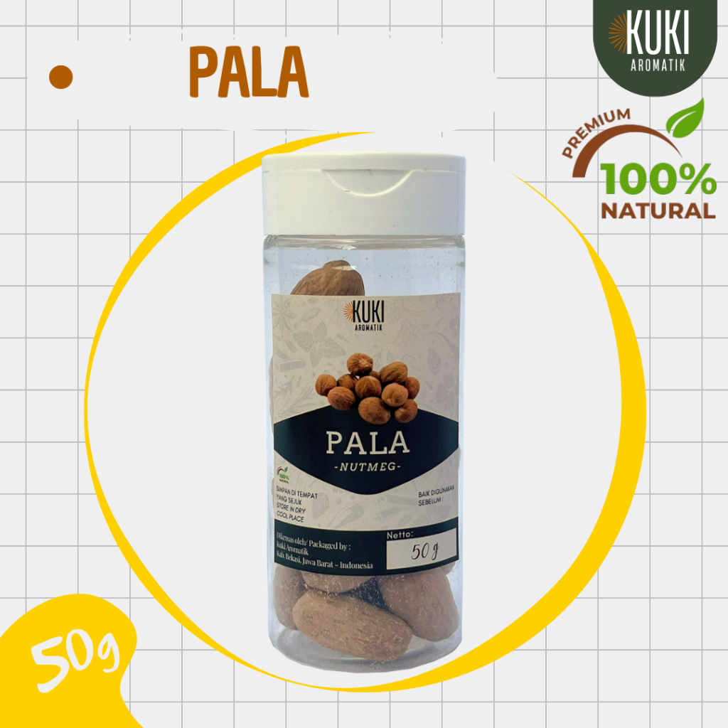 

Biji Pala | Nutmeg 50g 100g | Bumbu Dapur | Rempah 100% Natural | Kualitas Premium