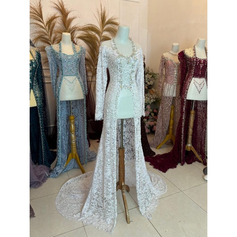 kebaya akad kutubaru ekor sale  murah