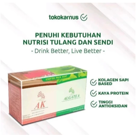 

Paket AKAT _ Alga Kirei & Alga Tea untuk Asam Lambung, Gerd serta Menutrisi Tulang Dan Sendi