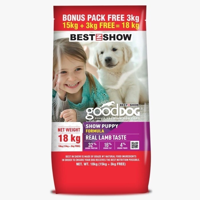 EKPEDISI best in show good dog puppy 18 kg - dog food best in show puppy lamb