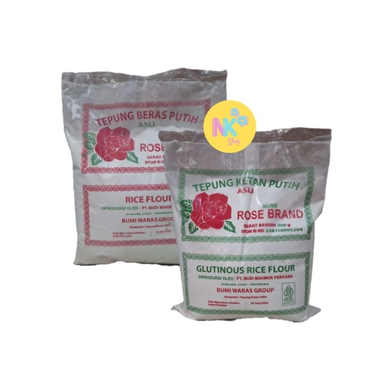 

ROSE BRAND | Tepung Beras Putih | Tepung Ketan Putih - Berat 500gr