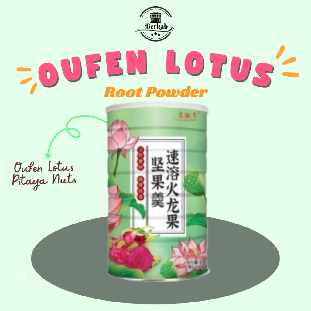 

OUFEN LOTUS ROOT POWDER-SUP BUBUR AKAR TERATAI-RASA PITAYA NUTS-BPOM-HALAL