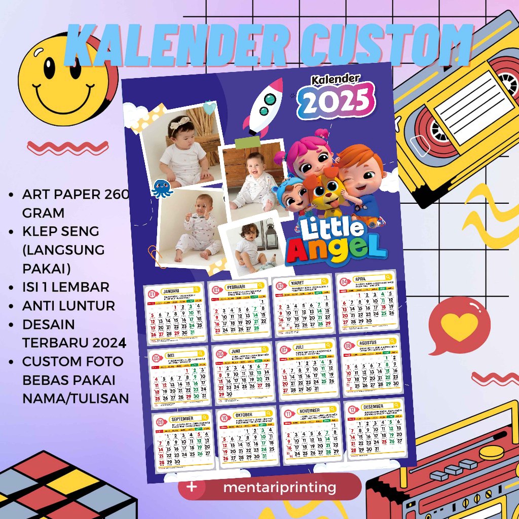 

KALENDER CUSTOM FOTO TULISAN 2025 MURAH TERBARU GLOSSY KLEP SENG MENARIK PAKAI FOTO SENDIRI