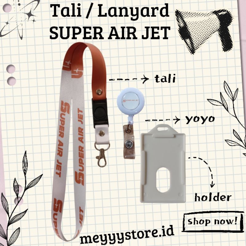 

Tali Gantungan ID CARD / Lanyard SUPER AIR JET [STOCK MELIMPAH] Termurahhh Harga Grosir!