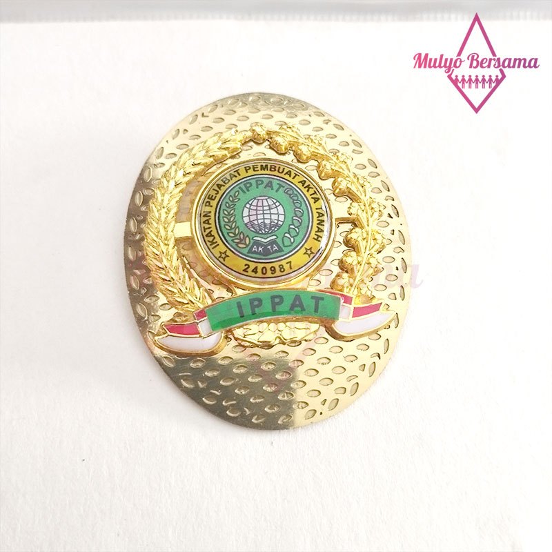 Pin Logo IPPAT Model Oval Lencana Pin IPPAT Oval - Mulyo Bersama