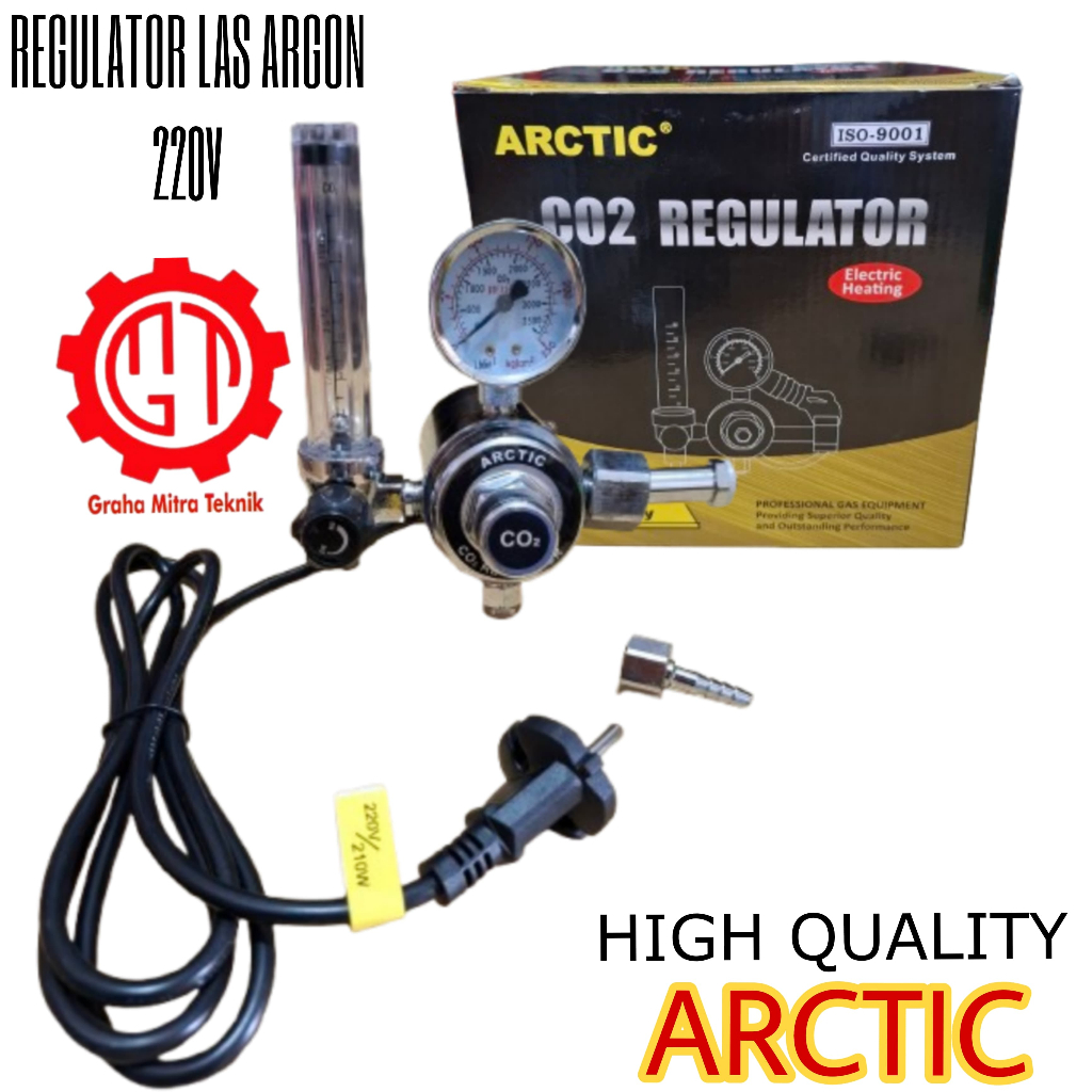 ARCTIC REGULATOR GAS CO2+HEALER TABUNG LAS ARCTIC REGULATOR CO2 220V