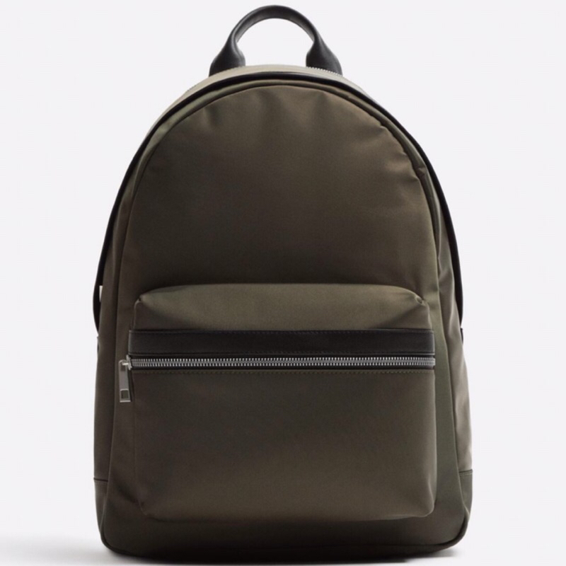 ZARA Men Nylon Backpack Tas Ransel Pria Green