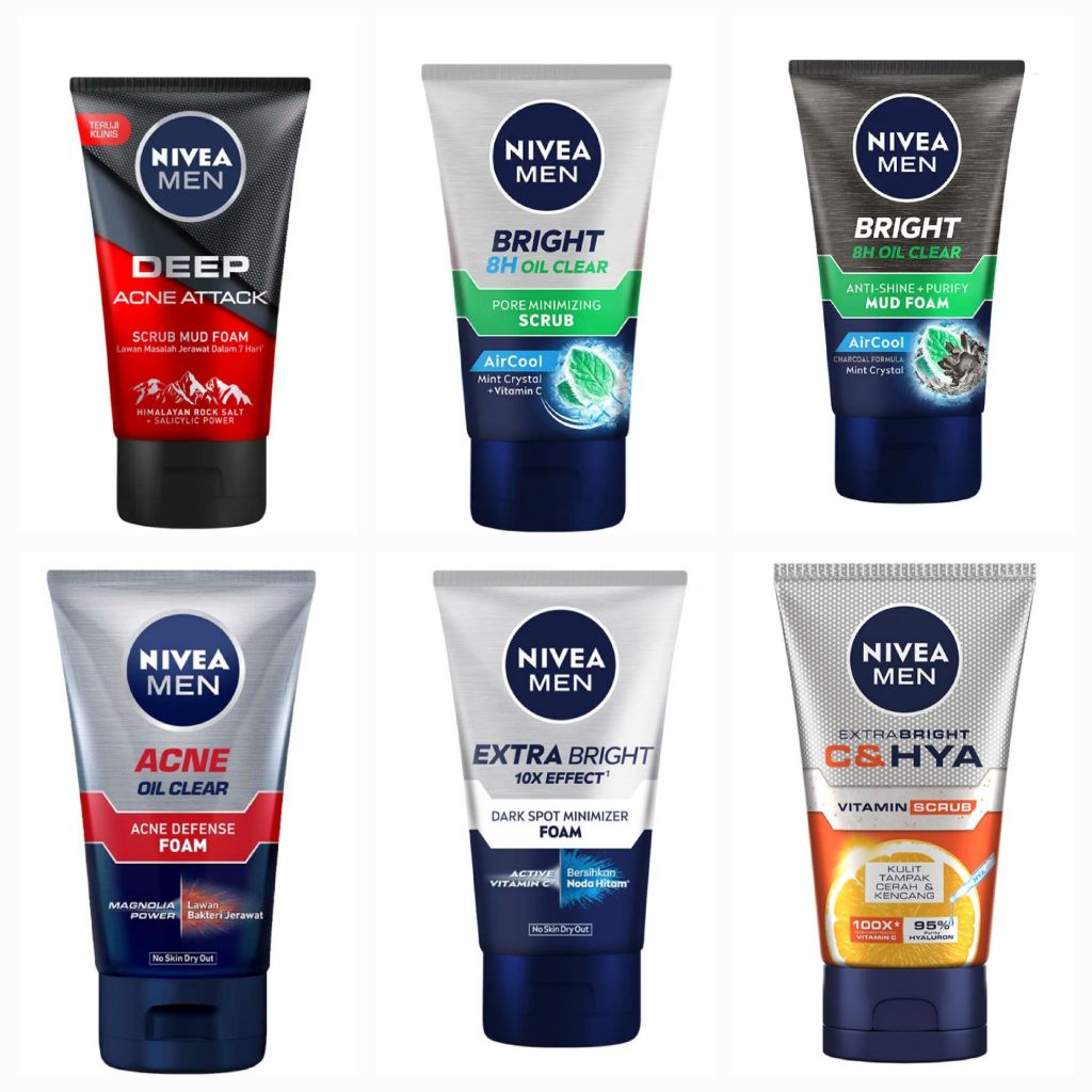 nivea men facial wash sabun cuci muka pria 100ml