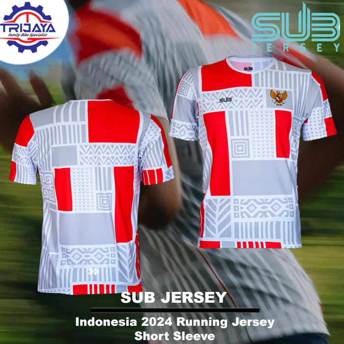 SUB Jersey Indonesia 2024 Unisex Running Jersey Short Sleeve Jersey Lari