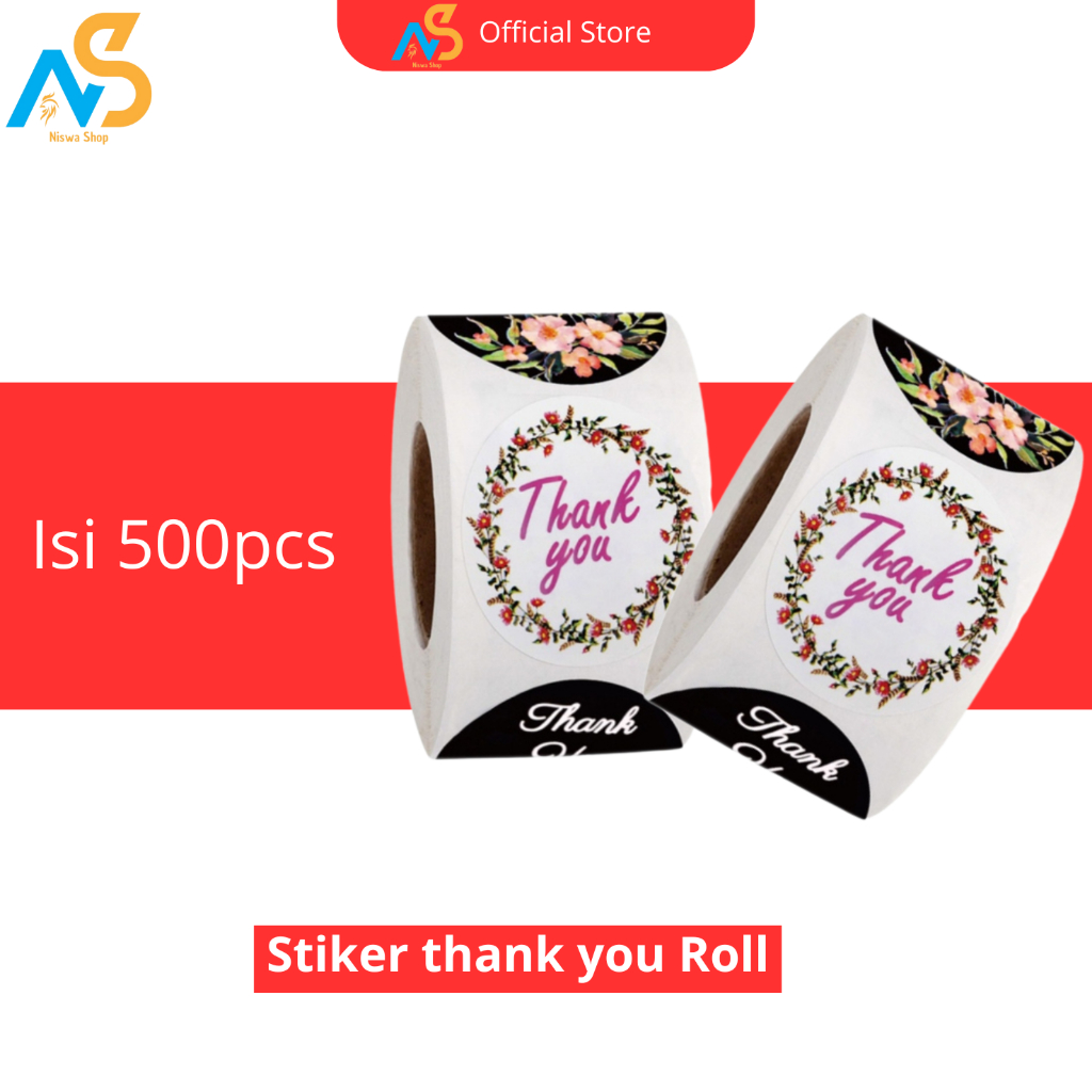 

Stiker Thank You isi 500 pcs