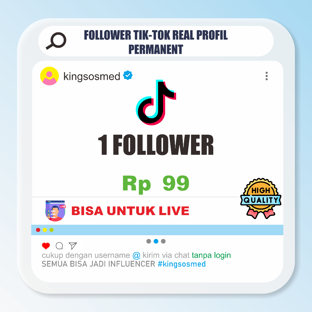 Follower tiktok permanen bergaransi / Followers tiktok permanen bergaransi / folowers tiktok aktif