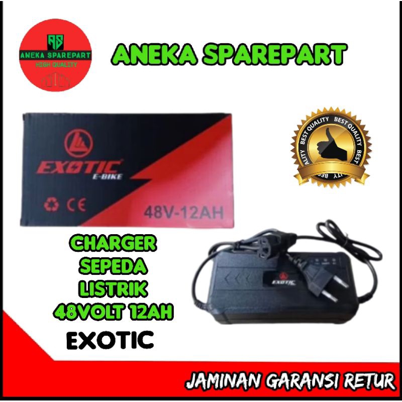 CHARGER SEPEDA LISTRIK 48 VOLT - 12AH BATTERY CHARGER SEPEDA LISTRIK EXOTIC