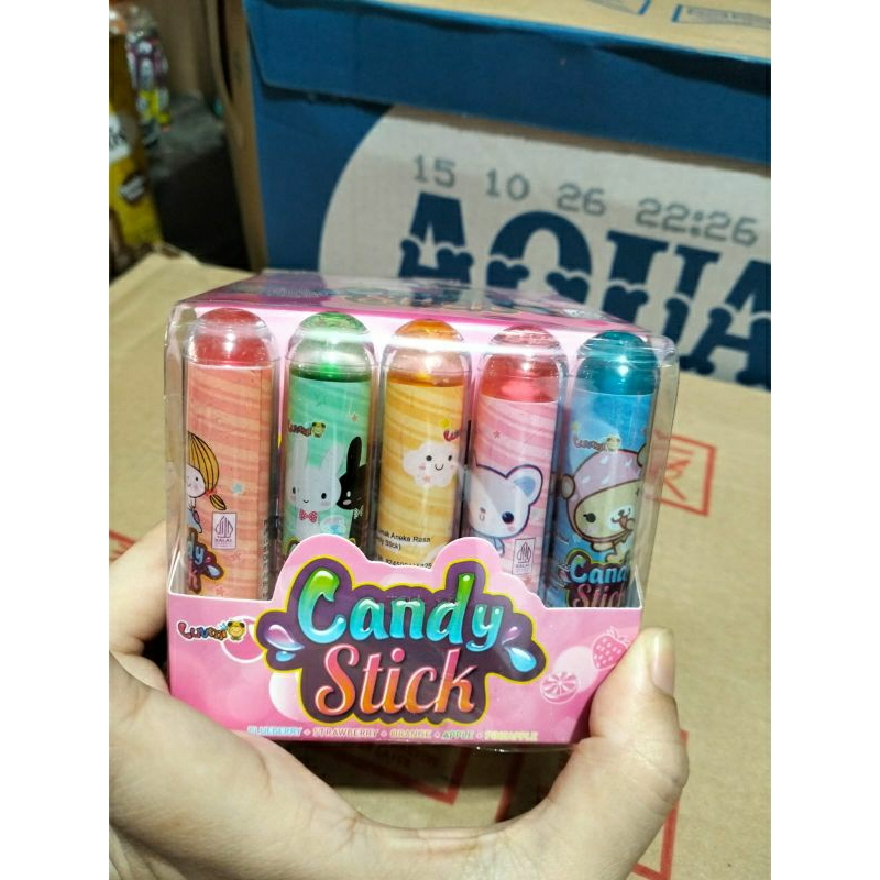 

permen lunak candy stick/permen lipstik jelly candy stick 1box isi 30pcs