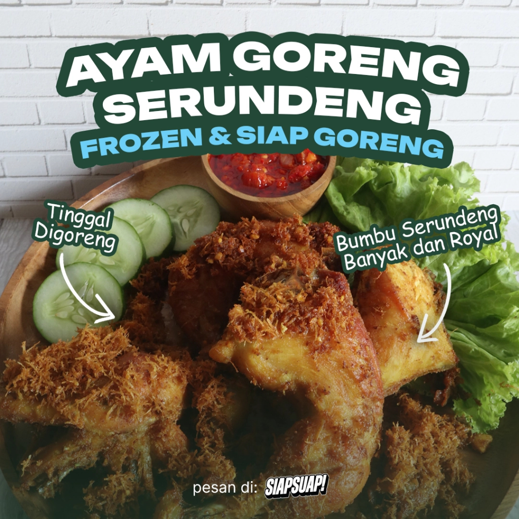 

Ayam Goreng Ungkep Bumbu Serundeng Frozen 4/8 Potong Siap Goreng Bakar Masak Halal Kemasan Vacuum
